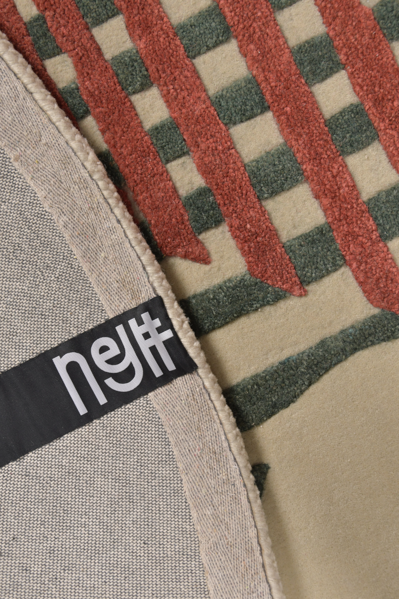 Interwined Multicolour Wool Jute 6x6 feet Round Rug - I MEAN DESIGN