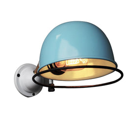 Classic Blue De Stijl Inspired Wall Light - The Black Steel