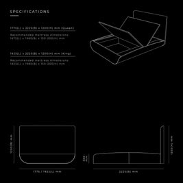 Wave Bed with Storage