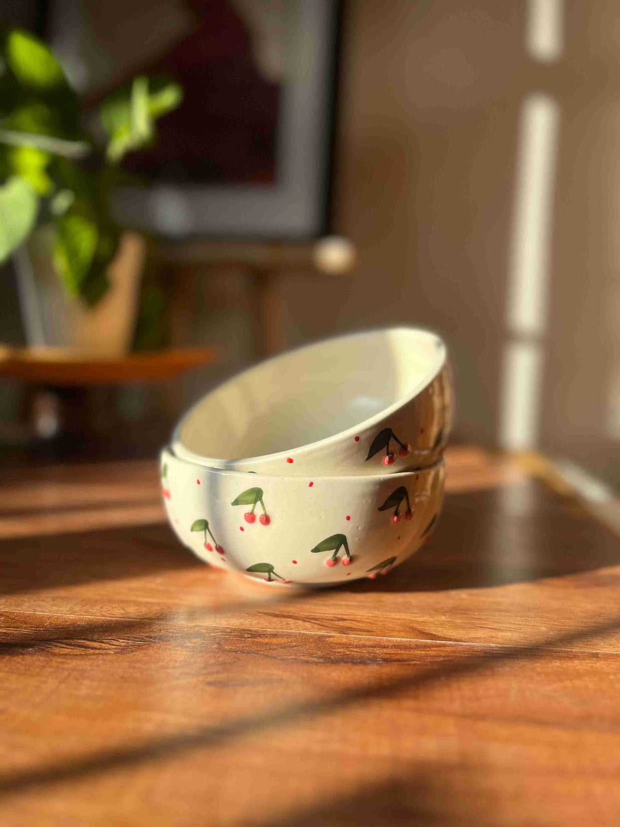 Handcrafted Berry Berry serving bowl with decorative berry motif