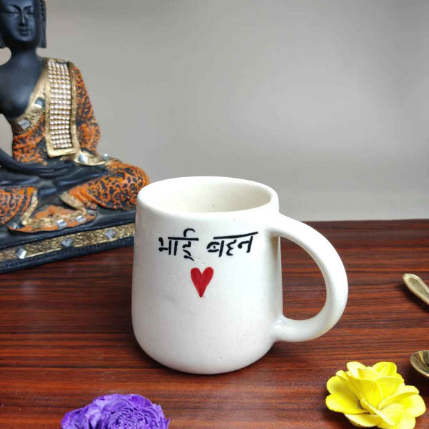 Bhai Behan Ceramic Coffee Mug | Premium Tea & Coffee Mug | Sibling Gift | 300ml