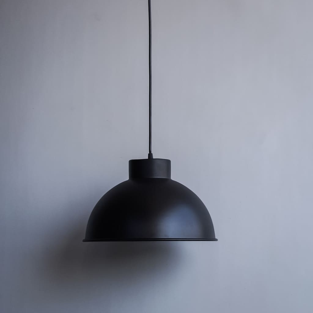 Black Bold 12 Inch Minimal Style Mid Century Modern Lamp - The Black Steel