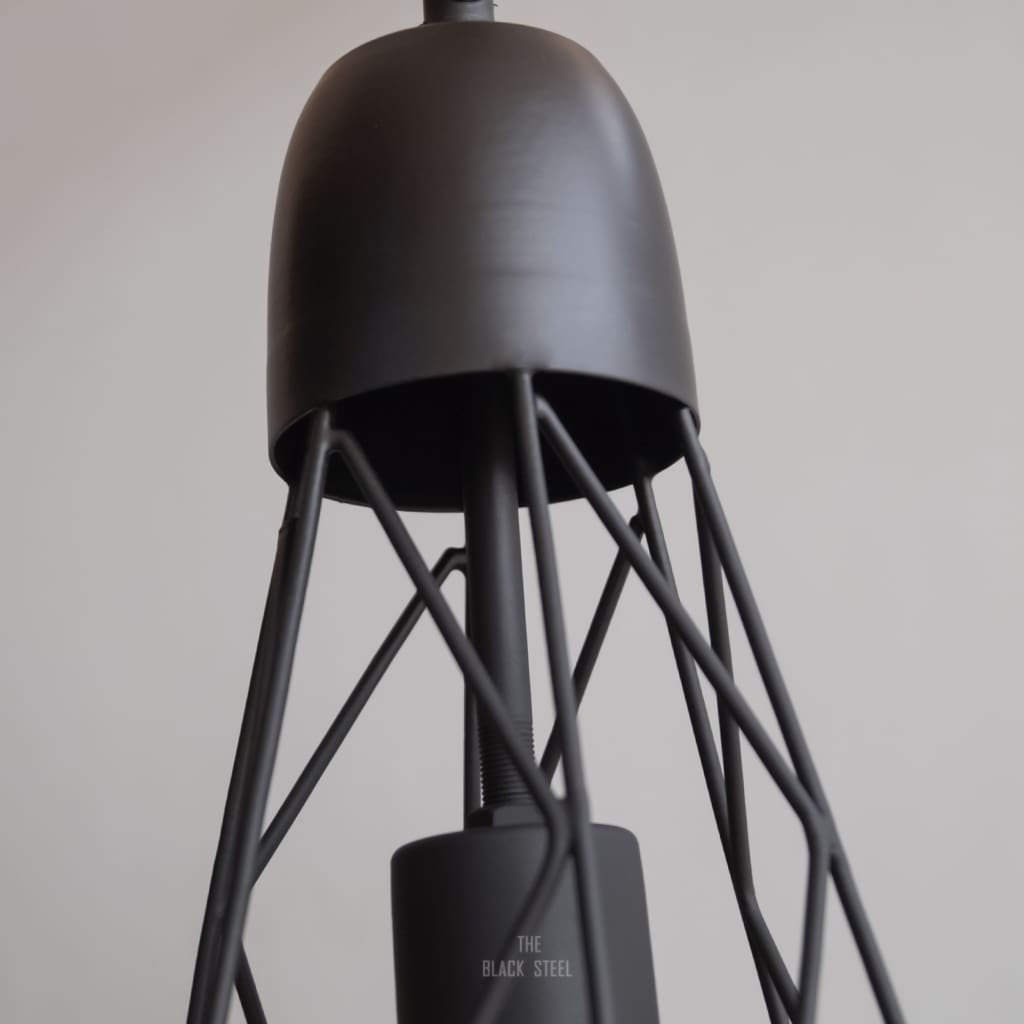 Black Industrial Geometric Pendant Lighting Retro Ceiling Lamp V2.0 - The Black Steel