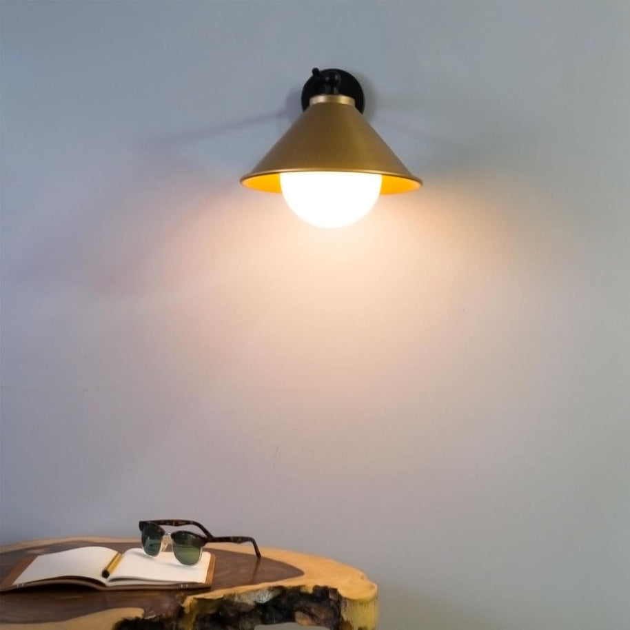 Bohemian Loft Interior Wall Sconce In Gold - The Black Steel