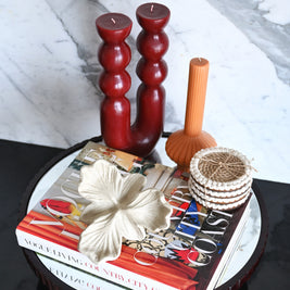 Bordeaux Mirror Pedestal Tray