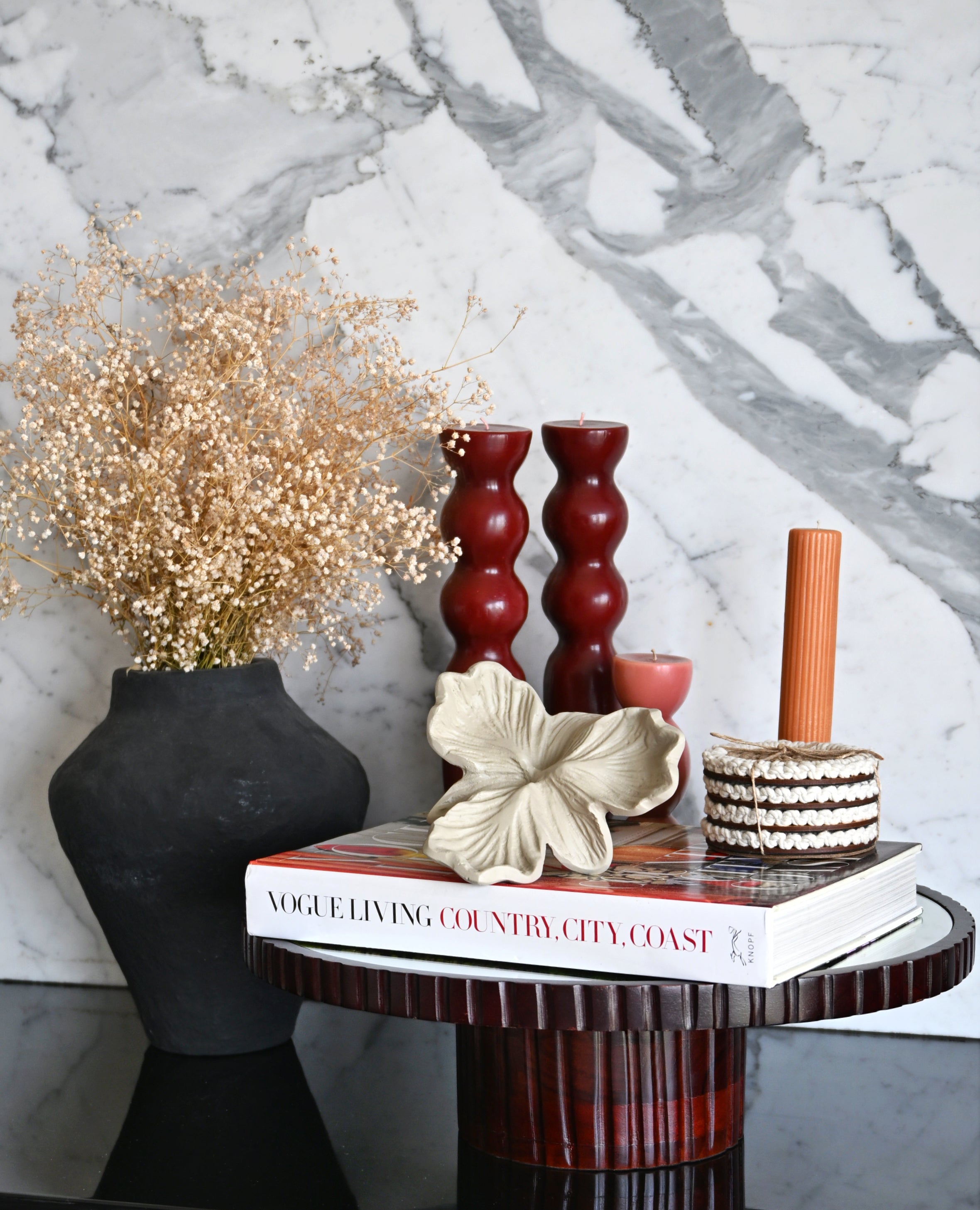 Bordeaux Mirror Pedestal Tray