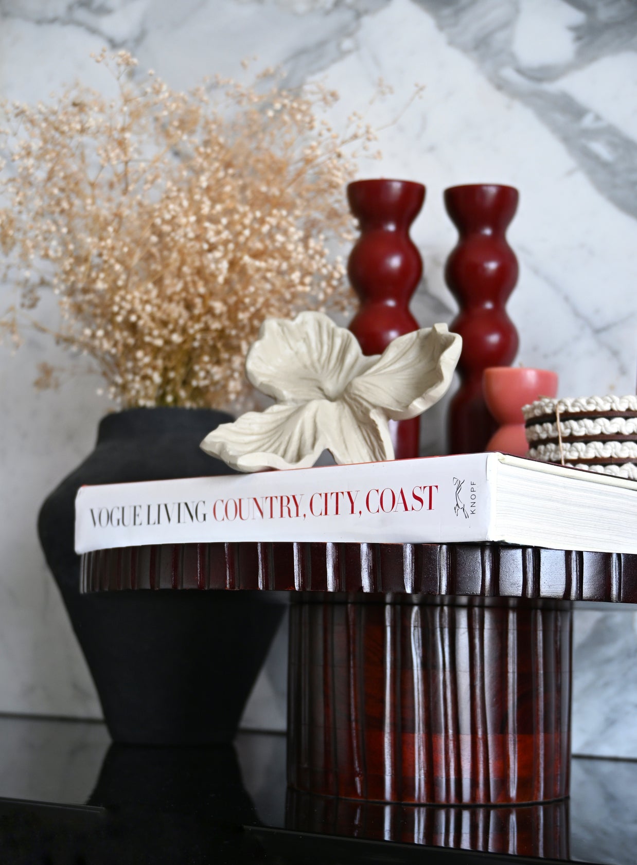 Bordeaux Mirror Pedestal Tray