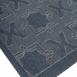 Diamond X Blue Sisal 5x8 feet Rectangle Rug - I MEAN DESIGN