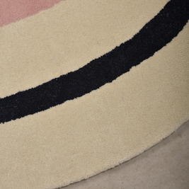 Whorl Multicolour Wool 6x6 feet Round Rug - I MEAN DESIGN