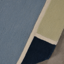 Mosaic Multicolour Wool 5.4x6 feet Irregular Rug - I MEAN DESIGN