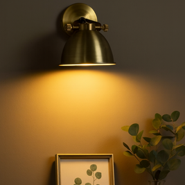 brass wall lamp