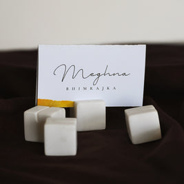 Carrara Marble Place Card Holders (Set of 6)