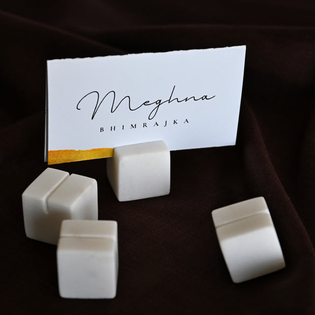 Carrara Marble Place Card Holders (Set of 6)
