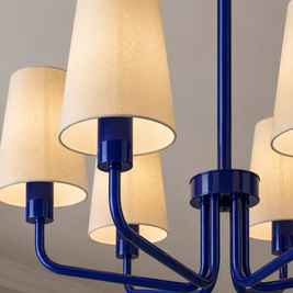 chandelier with fabric shades