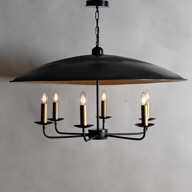 CLR121 Large Black Sphere 36" Chandelier - The Black Steel