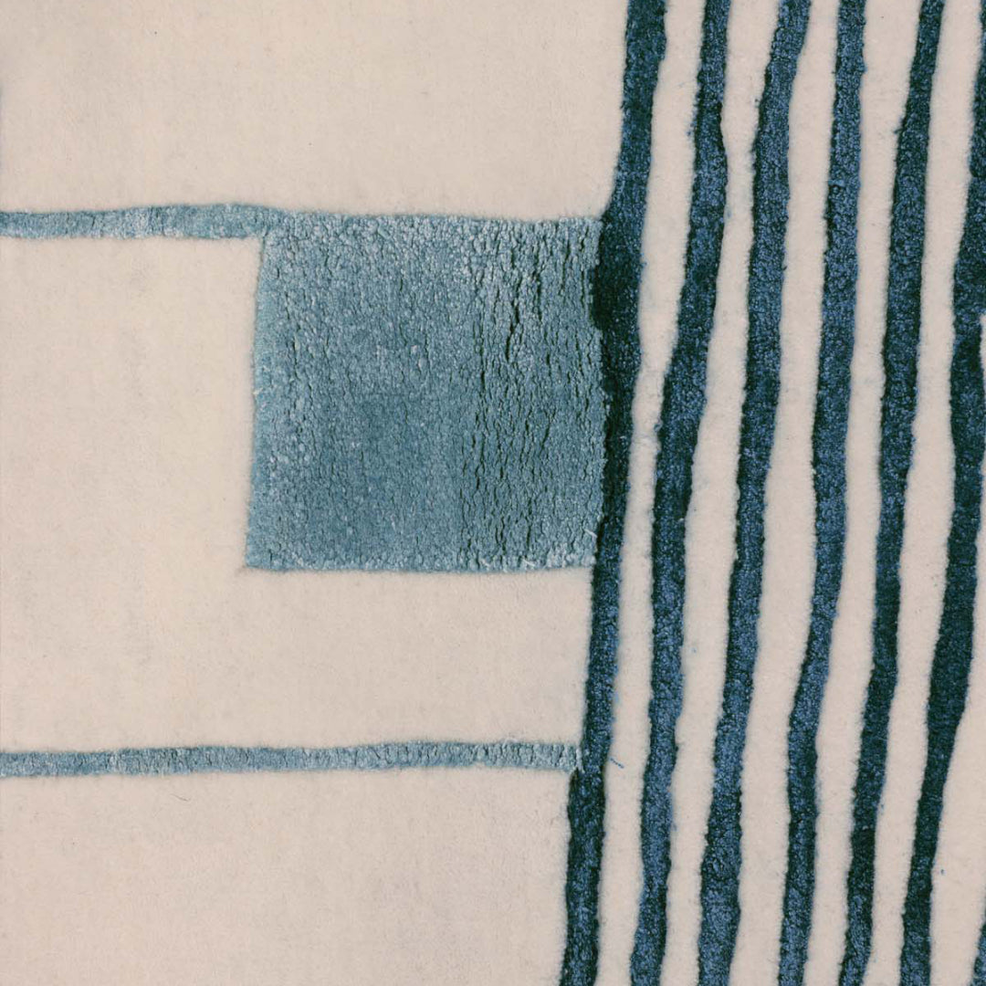 Cadre Multicolour Wool Viscose 6x9 feet Rectangle Rug - I MEAN DESIGN