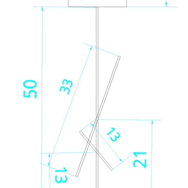 CLF111 Teak Bud Floor Lamp - The Black Steel