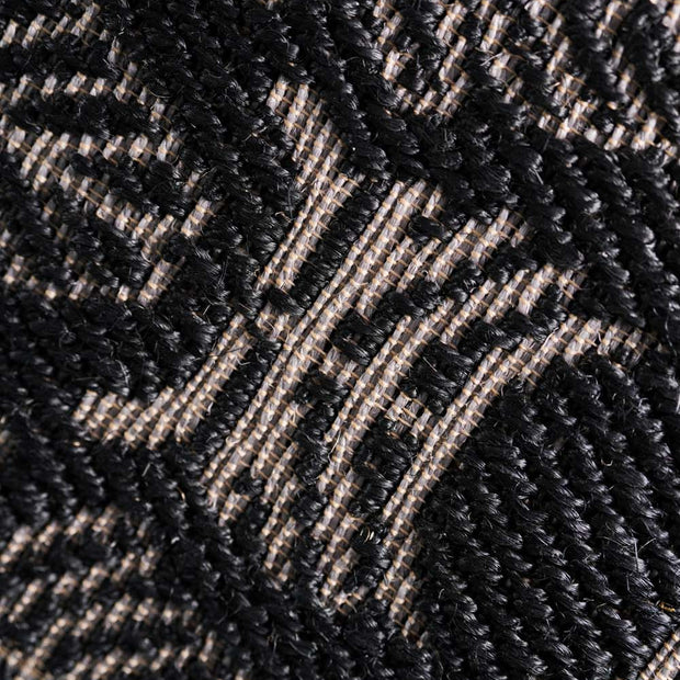 Mehtabi Black & Silver Sisal 6x9 feet Rectangle Rug - I MEAN DESIGN