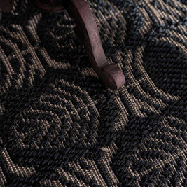 Mehtabi Black & Silver Sisal 6x9 feet Rectangle Rug - I MEAN DESIGN