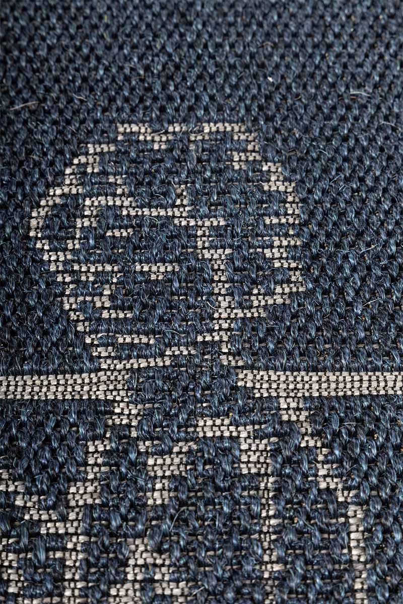 Chaakara Indigo Blue Sisal 6x6 feet Square Rug - I MEAN DESIGN