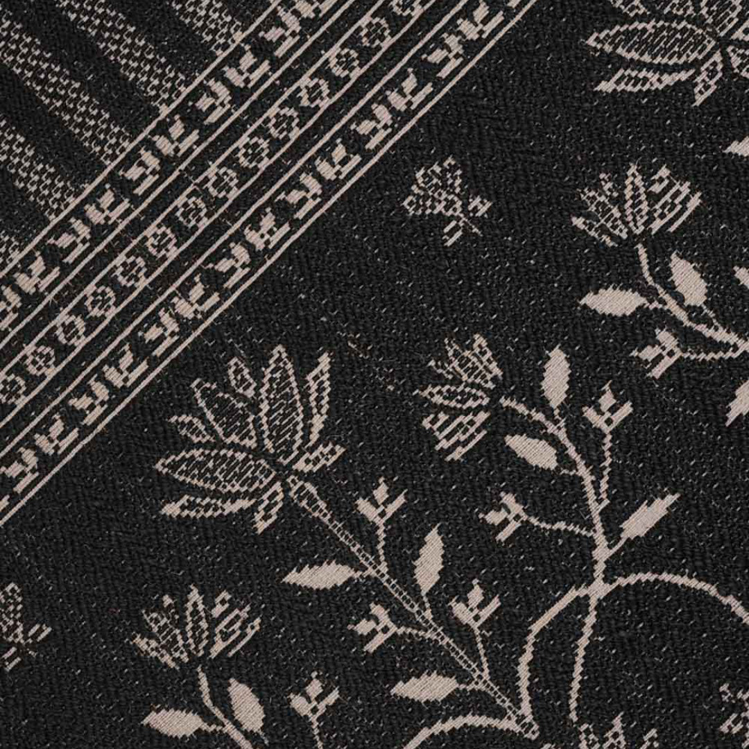 Aftabi Black & Silver Sisal 6x9 feet Rectangle Rug