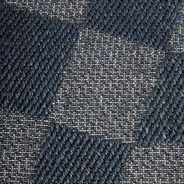 Checkered Illusion Blue Sisal 6x9 feet Rectangle Rug - I MEAN DESIGN