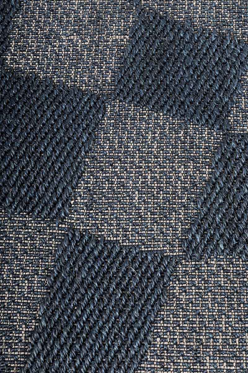 Checkered Illusion Blue Sisal 6x9 feet Rectangle Rug - I MEAN DESIGN