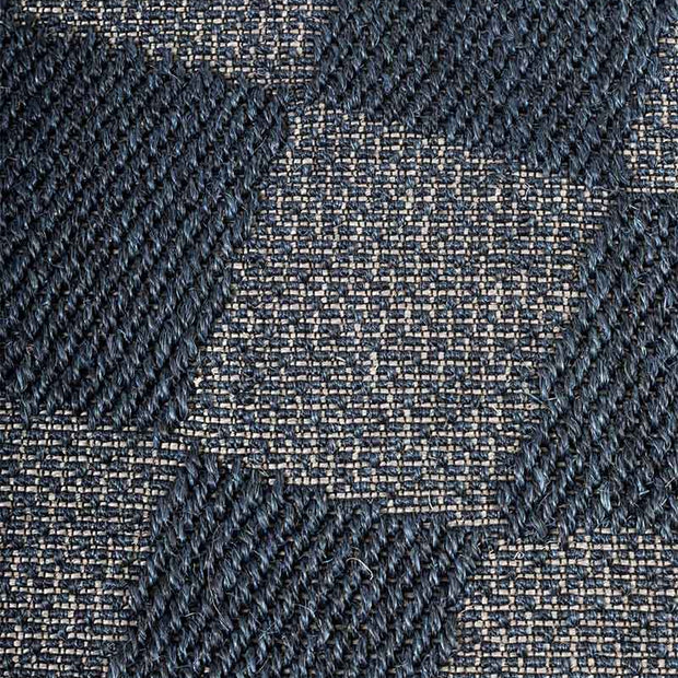 Checkered Illusion Blue Sisal 6x9 feet Rectangle Rug - I MEAN DESIGN