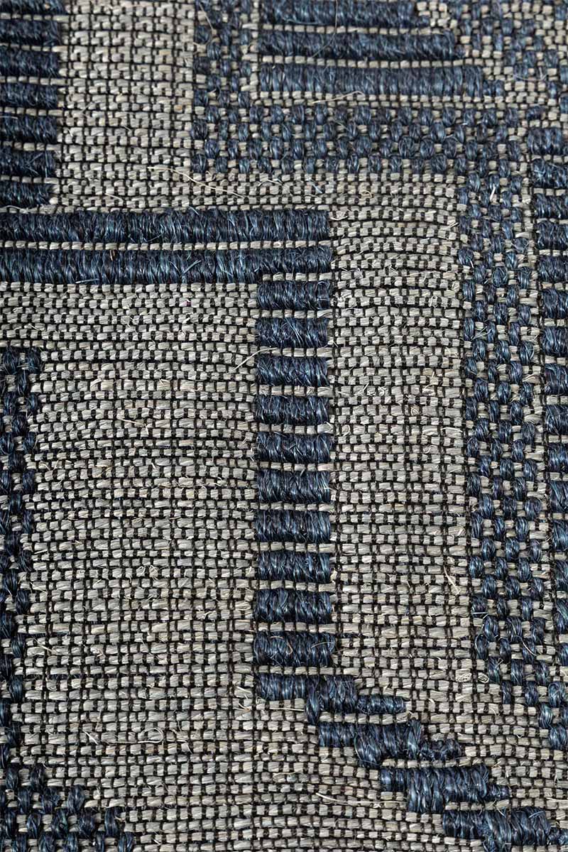 Modern Tribal Blue Sisal 6x9 feet Rectangle Rug - I MEAN DESIGN