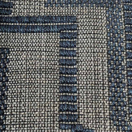 Modern Tribal Blue Sisal 6x9 feet Rectangle Rug - I MEAN DESIGN