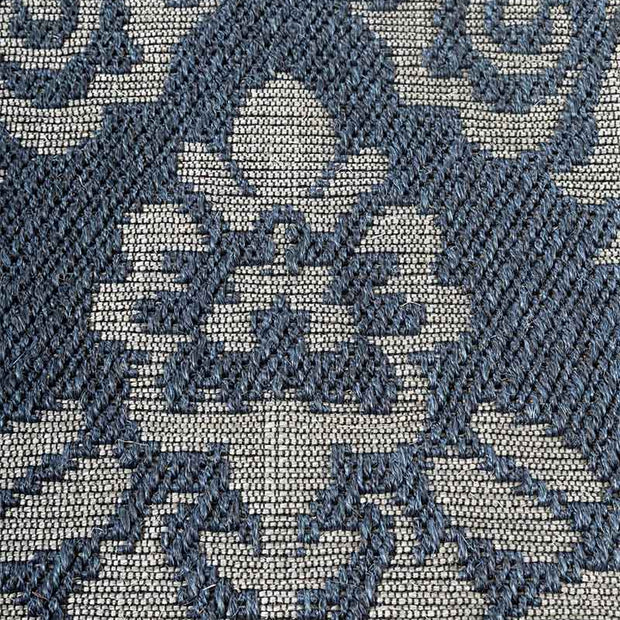 Phulkari Blue Sisal 8x10 feet Rectangle Rug - I MEAN DESIGN
