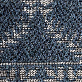 Zarnishan Indigo Blue Sisal 6x9 feet Rectangle Rug - I MEAN DESIGN