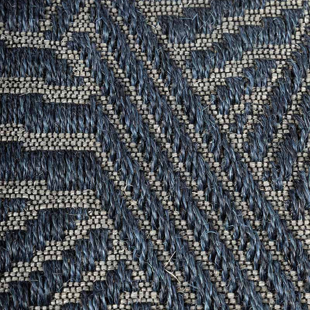 Criss Cross Blue Sisal 2x5 feet Runner Rug - I MEAN DESIGN