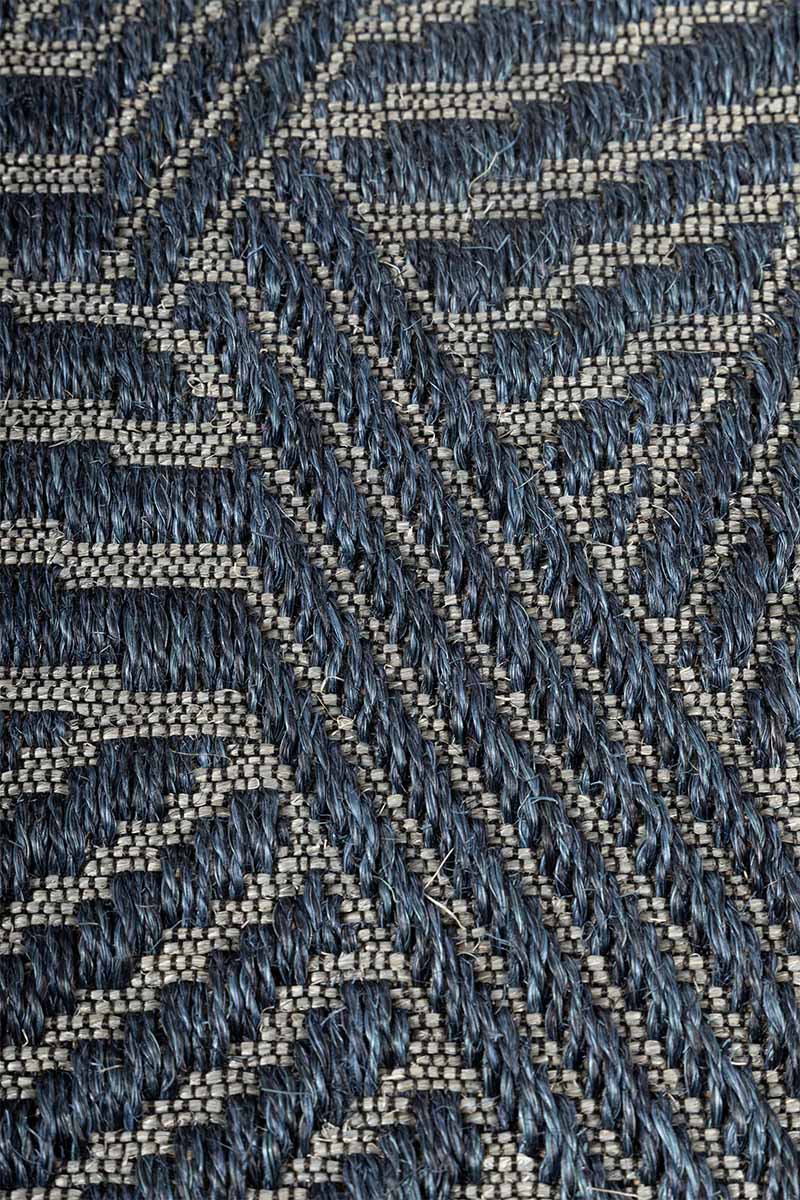Criss Cross Blue Sisal 5x9 feet Rectangle Rug - I MEAN DESIGN