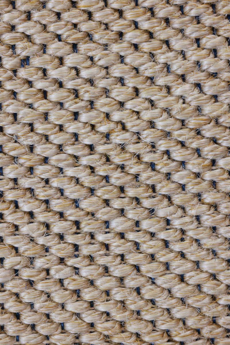 Panama Blue Weft Blended white Sisal 5x8 feet Rectangle Rug - I MEAN DESIGN