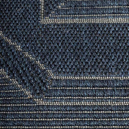 Titan Grid Blue Sisal 8x10 feet Rectangle Rug - I MEAN DESIGN