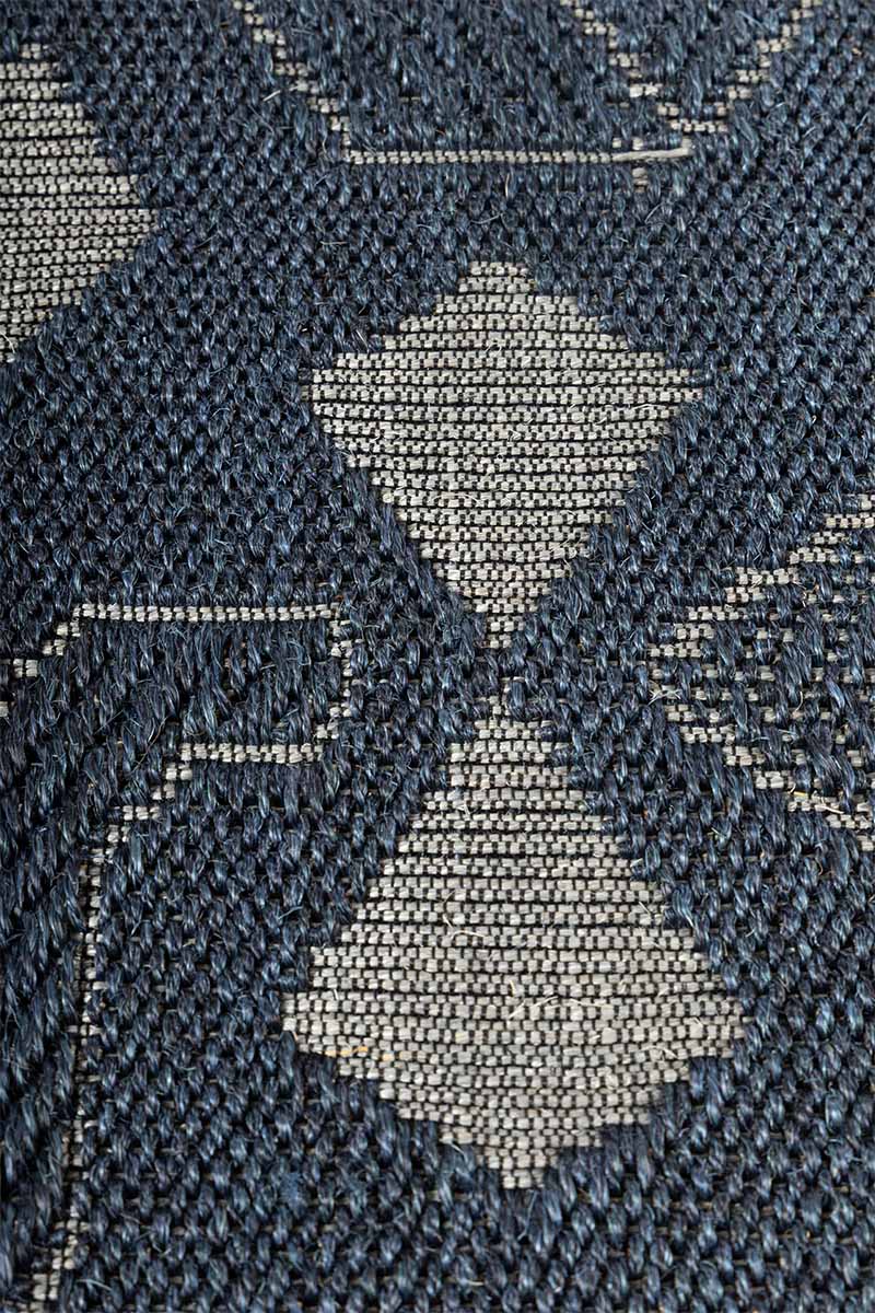 Tribal Maze Blue Sisal 6x9 feet Rectangle Rug