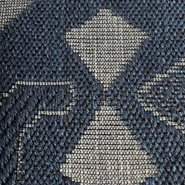 Tribal Maze Blue Sisal 6x9 feet Rectangle Rug