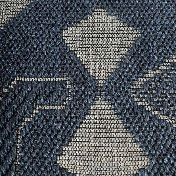 Tribal Maze Blue Sisal 6x9 feet Rectangle Rug