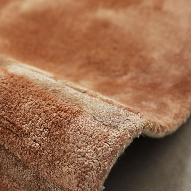 Sepia Red Wool Bamboo Silk 4x6 feet Rectangle Rug - I MEAN DESIGN