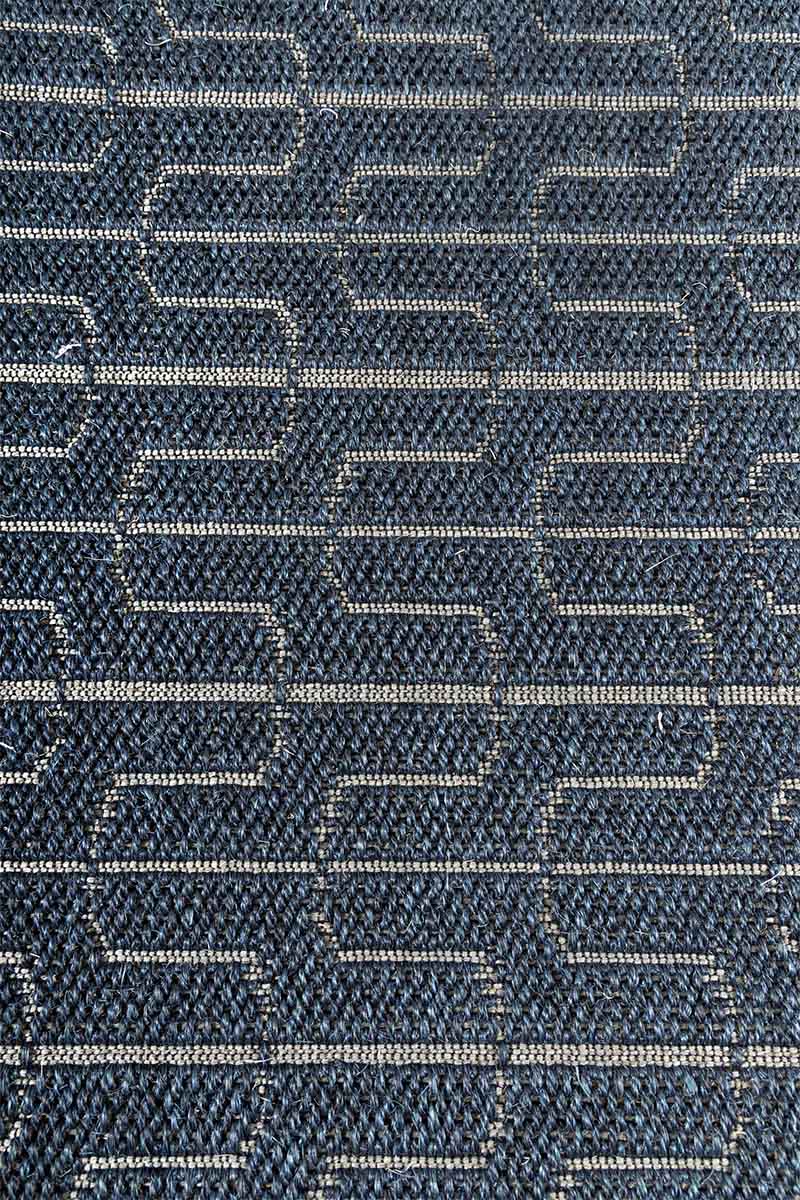 Circuit Blue Sisal 6x9 feet Rectangle Rug - I MEAN DESIGN