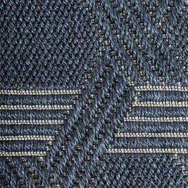 Tracks Blue Sisal 8x10 feet Rectangle Rug - I MEAN DESIGN