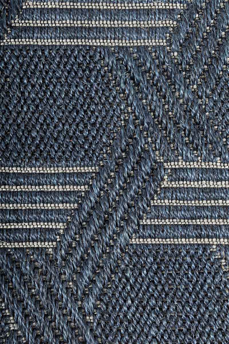 Tracks Blue Sisal 8x10 feet Rectangle Rug - I MEAN DESIGN
