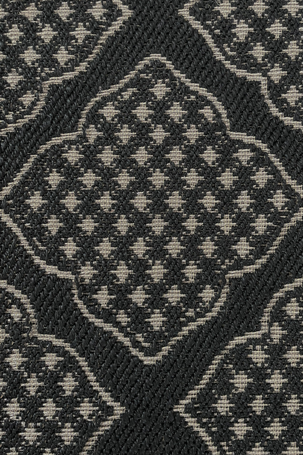 Zarbuland Black & Silver Sisal 6x9 feet Rectangle Rug - I MEAN DESIGN