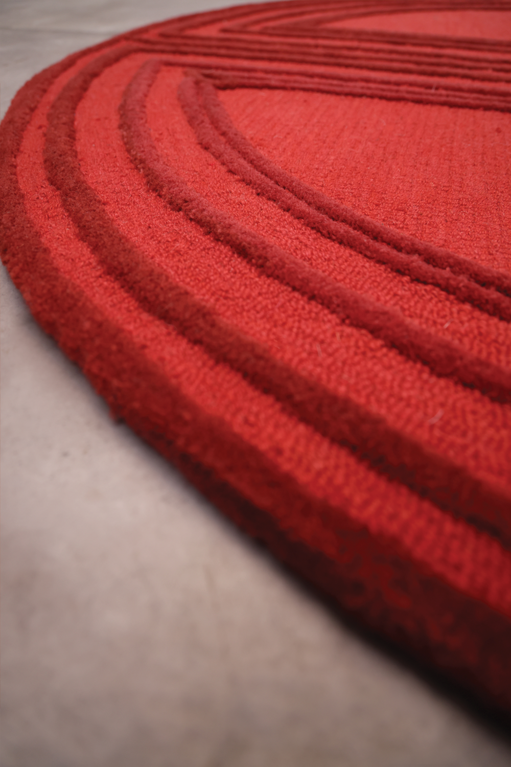 Princess St Red & Brown Wool Bamboo Silk 5x8 feet Irregular Rug - I MEAN DESIGN