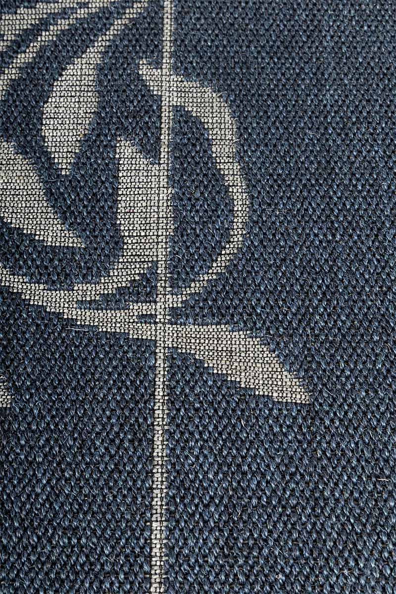Vintage Bows Blue Sisal 5x8 feet Rectangle Rug - I MEAN DESIGN