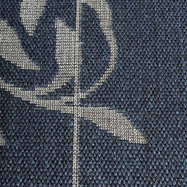 Vintage Bows Blue Sisal 5x8 feet Rectangle Rug - I MEAN DESIGN
