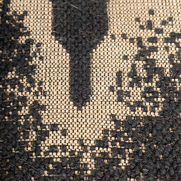 Dune Crest Black natural Jute 6x9 feet Rectangle Rug - I MEAN DESIGN