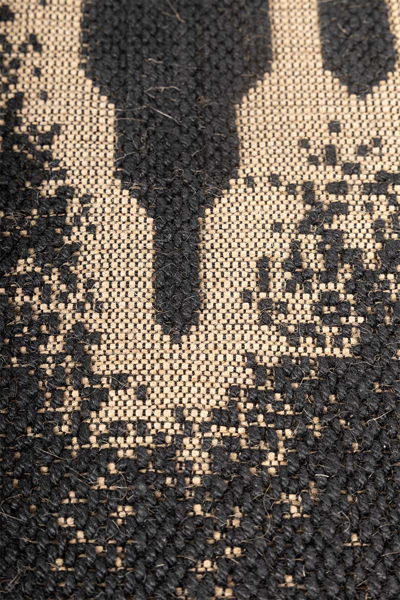 Dune Crest Black natural Jute 8x10 feet Rectangle Rug - I MEAN DESIGN