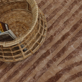 Cove Brown Bamboo Silk 5x8 feet Rectangle Rug - I MEAN DESIGN